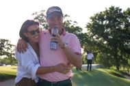 Justin Thomas and wife Jillian Wisniewski at PGA Championship - Final Round (Image via Getty)